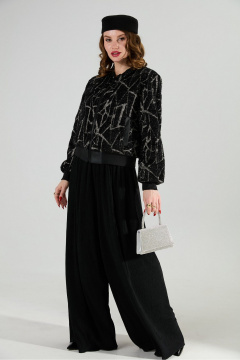 Брюки, джемпер, топ NikVa 1011-2 бордо/чёрный - фото 4