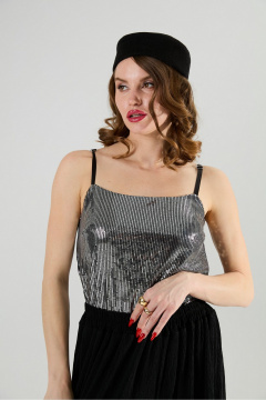 Брюки, джемпер, топ NikVa 1011-2 бордо/чёрный - фото 3