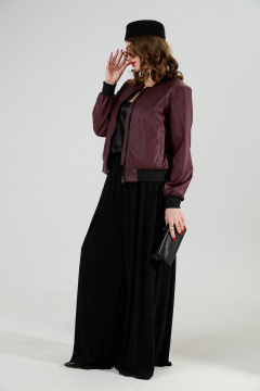 Брюки, джемпер, топ NikVa 1011-1 бордо/чёрный - фото 3