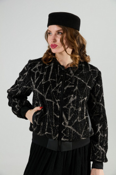 Джемпер NikVa 435-2 чёрная геометрия - фото 1