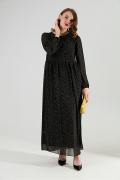 Платье NikVa 801-10 чёрный_горошек - фото 1