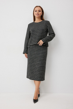 Блуза, юбка Elady 4665 черно-белый_клетка - фото 1