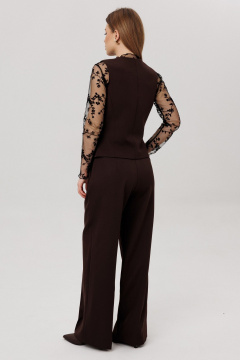 Брюки, жилет, лонгслив Amberа Style 3019 шоколад - фото 4