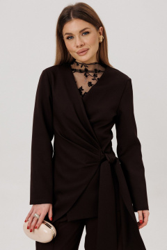 Брюки, жакет, лонгслив Amberа Style 3023 шоколад - фото 2