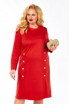 Платье Элль-стиль 2443/1 красный - фото 4