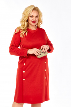 Платье Элль-стиль 2443/1 красный - фото 3