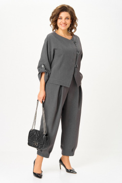 Брюки, жакет Michel chic 1436/1 графит - фото 2