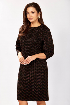 Платье Gizart 5182 черный,медь - фото 5