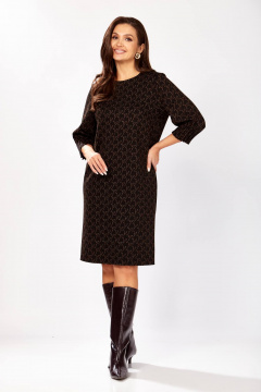 Платье Gizart 5182 черный,медь - фото 3