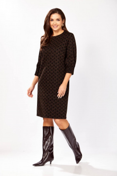 Платье Gizart 5182 черный,медь - фото 2