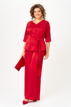 Блуза, брюки БагираАнТа 1092А красный - фото 5