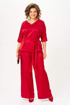 Блуза, брюки БагираАнТа 1092А красный - фото 1