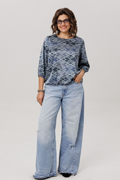 Блуза Anelli 1779.1 аронианский_синий - фото 5