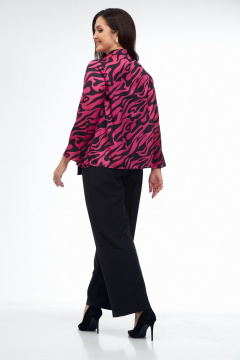 Блуза Takka Plus 25-261 розово-черный - фото 5
