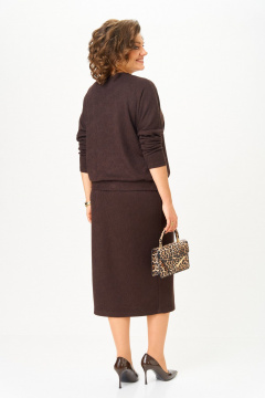 Джемпер, юбка БагираАнТа 1014 шоколад - фото 4