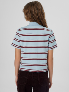 Майка Mark Formelle 112900/24-33421ПП-5 бордово_голубая_полоска_1_сл_термотрансфер_на_поло - фото 2