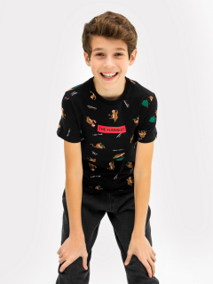 Футболка Mark Formelle 113379/24-26592ПП-0 ленивцы_на_черном_1_сл_на_пол_ТП - фото 1