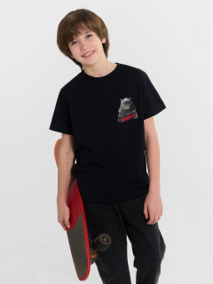 Футболка Mark Formelle 113379/24-27791П-0 черный_печать3_3_сл_на_пол_ДТФ_3_сл_на_спинке - фото 1