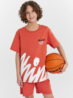 Футболка Mark Formelle 113433/24-26096П-0 оранжевый_терракот_печать_1_сл_на_пол_1сл_на_пол - фото 1