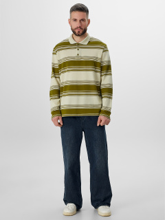 Майка Mark Formelle 121933/25-5282П-11 оливковая_полоска_на_молочном - фото 1