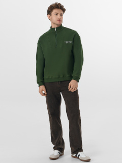 Толстовка Mark Formelle 121935/24-4958П-2 т.зеленый_печать_3_сл_на_пол - фото 3