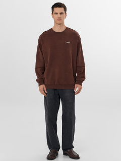 Свитшот Mark Formelle 121943/25-ОБР5047П-7(3) ACID_WASH_шоколадный_печать_009.2_Эйсид_1_сл_н - фото 3