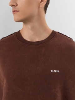 Свитшот Mark Formelle 121943/25-ОБР5047П-7(3) ACID_WASH_шоколадный_печать_009.2_Эйсид_1_сл_н - фото 5