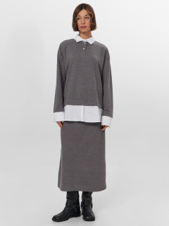 Джемпер Mark Formelle 122816/25-39393Ц-26 серый_меланж_Gulle_4654_D - фото 5