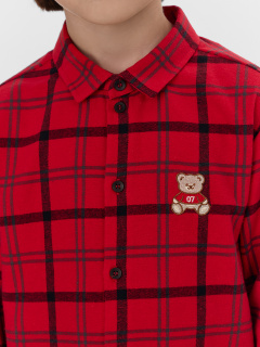 Рубашка Mark Formelle 123440/1/25-38113П-9-2 красно_черная_клетка_670_W_вышивка - фото 4