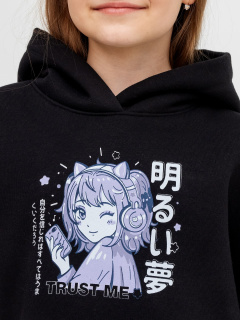 Худи Mark Formelle 127886-1/22/24321П-7П черный_печать_2_сл_на_пол_1_сл_ПР_рукав_1_сл_ЛВ_ - фото 5