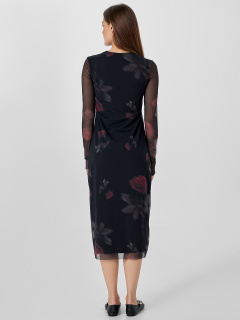 Платье Mark Formelle 152606/25-ОБР34947П-6 розы_на_черном_010.2_Сублимация_полотна - фото 2