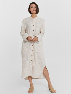 Платье Mark Formelle 152627/24-27455П-9 коричневая_полоска_на_молочном - фото 1