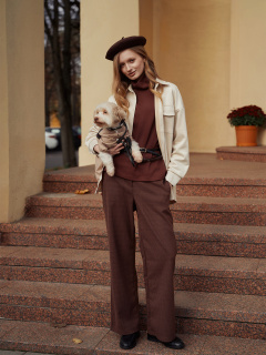 Брюки Mark Formelle 182535-1/24-30706П-4 шоколадная_клетка - фото 1