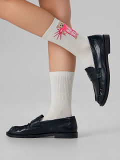 Носки Mark Formelle 217A-3426/253217A-1 молочный_я.красный_капучино_рис.3426 - фото 5