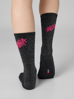 Носки Mark Formelle 217K-3437/25217K черный_серебряный_люрекс_рис.3437 - фото 3