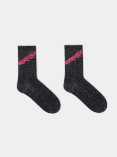 Носки Mark Formelle 217K-3437/25217K черный_серебряный_люрекс_рис.3437 - фото 5