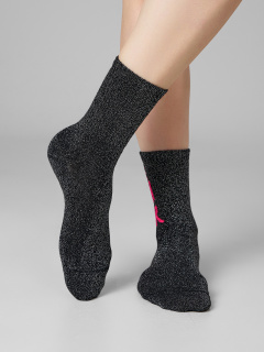 Носки Mark Formelle 217K-3438/25217K черный_серебряный_люрекс_рис.3438 - фото 1