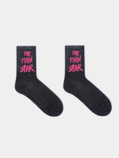 Носки Mark Formelle 217K-3438/25217K черный_серебряный_люрекс_рис.3438 - фото 5