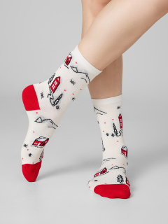 Носки Mark Formelle 273K-3433/25273K-1 молочный_рис.3433 - фото 1