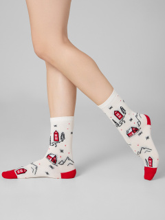 Носки Mark Formelle 273K-3433/25273K-1 молочный_рис.3433 - фото 2