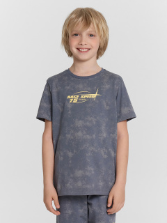 Футболка, шорты Mark Formelle 393329/24-27452П-0 т.серый_acid_wash_печать_2_сл_на_пол_1_сл_на_ЛЕВ_де - фото 3