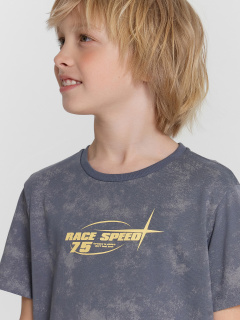 Футболка, шорты Mark Formelle 393329/24-27452П-0 т.серый_acid_wash_печать_2_сл_на_пол_1_сл_на_ЛЕВ_де - фото 5