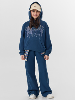 Брюки, худи Mark Formelle 397757/25-36410П-7П-3 синий_печать_3_сл_на_пол_печ_ДЕКОР_СТРАЗЫ - фото 1