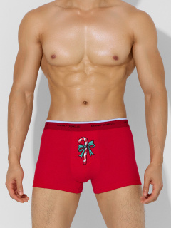 Трусы Mark Formelle 411228-2/25-5098П-5Н красный_маленькие_леденцы_на_т.синем_3_сл_1тр_на_ - фото 1