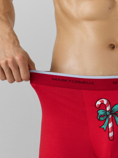 Трусы Mark Formelle 411228-2/25-5098П-5Н красный_маленькие_леденцы_на_т.синем_3_сл_1тр_на_ - фото 5