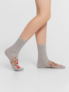 Носки Mark Formelle 430K-3002/B4-24430K-1 серый_меланж_рис.3002 - фото 2