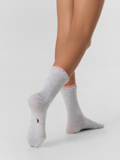 Носки Mark Formelle 430K-3166/B4-25430K-1 св.сер.меланж_сухая_роза_рис.3166 - фото 1