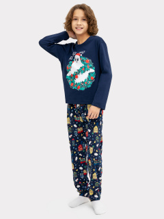 Брюки, джемпер Mark Formelle 563323/24-ОБР27417ПП-0 море_домики_на_синем_БРАК_ПОЛОТНА_У014_Стирка - фото 1