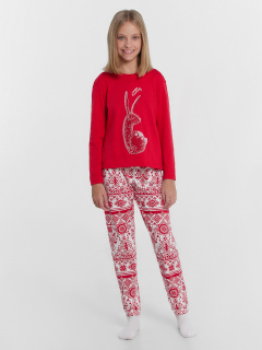 Брюки, джемпер Mark Formelle 567740/24-30727ПП-5 красный_новогодний_орнамент_2_сл_на_пол - фото 1