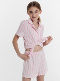 Рубашка, шорты Mark Formelle 567745/25-37342ПП-0 розовая_полоска - фото 1